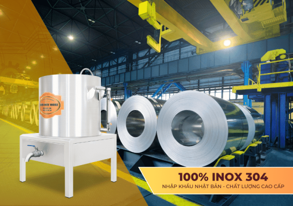 INOX 304 nồi cháo 60L