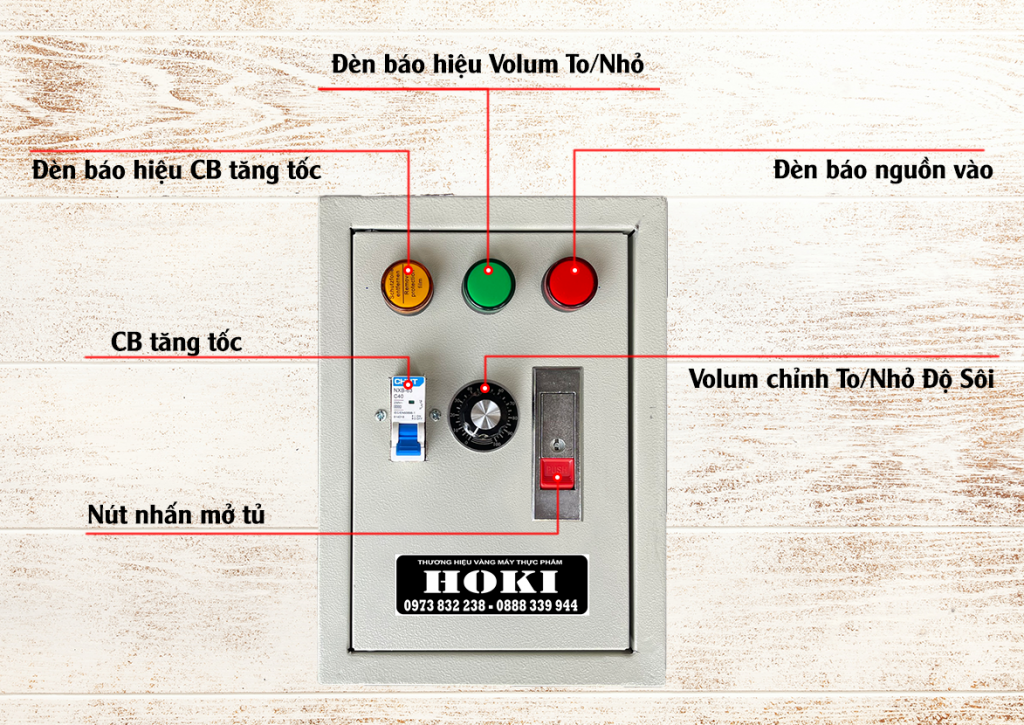 Nồi nấu cháo công nghiệp 70L 1 Tủ điện hỗ trợ điều chỉnh nhiệt độ