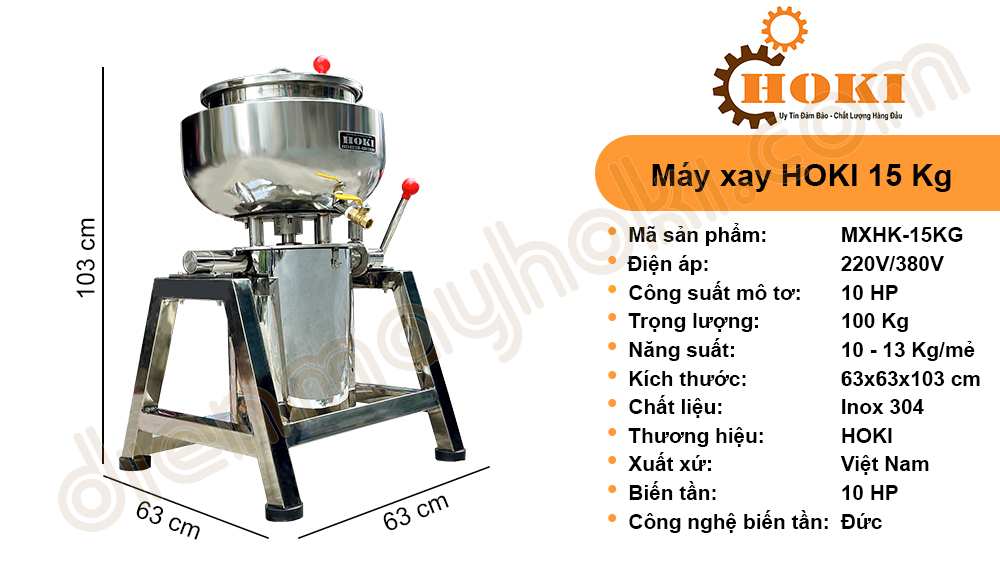 Máy xay thịt làm giò chả mẻ 15kg