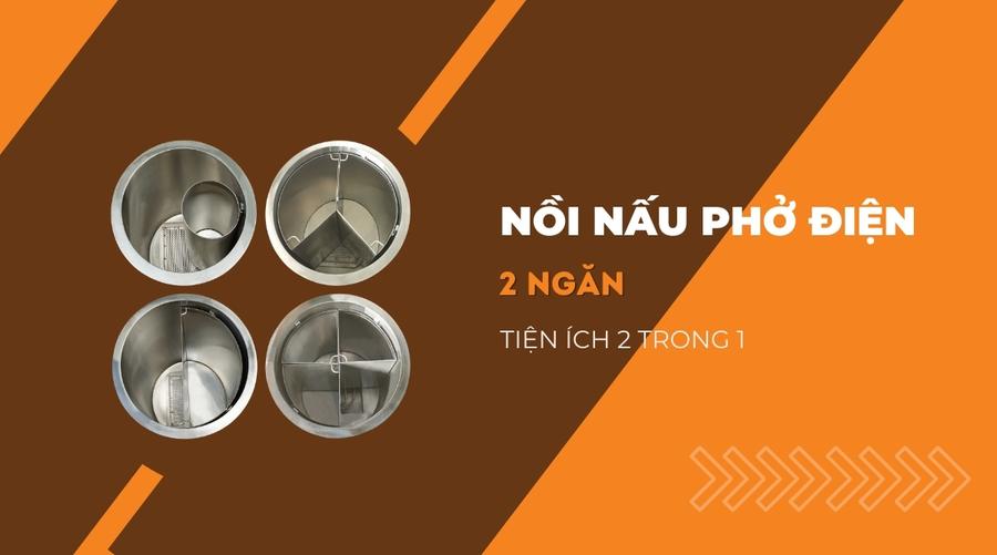 Nồi nấu phở điện 2 ngăn - tiện lợi nhân đôi