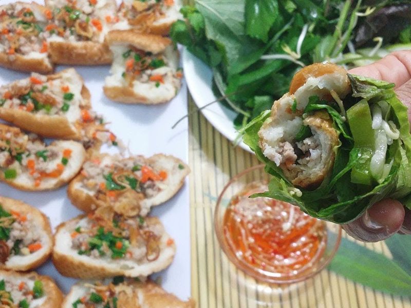 Nguyên liệu làm bánh mì hấp thịt băm