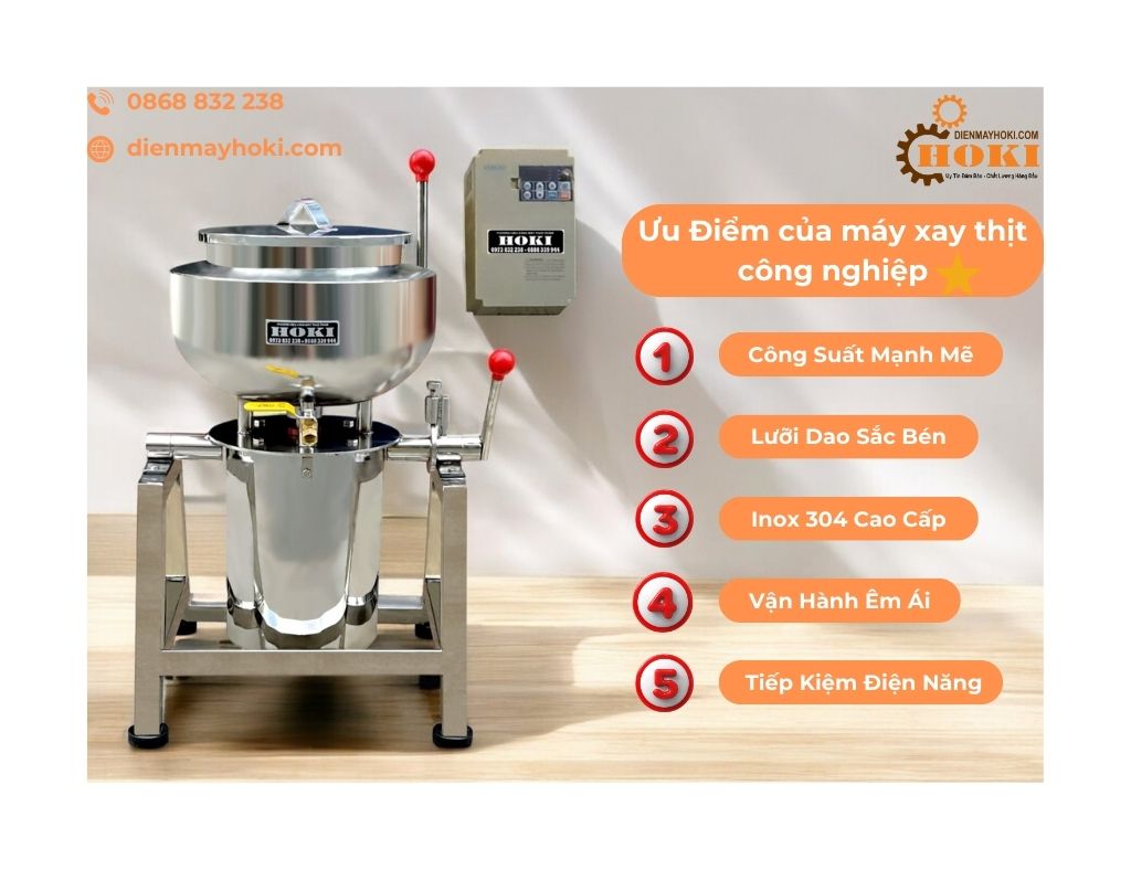 Máy xay thịt công nghiệp làm giò sống